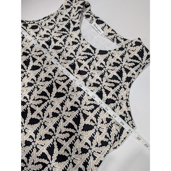 Patchington Top Womens XL Black Palm Print Tank Beach Resortwear - Picture 7 of 8